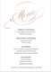 Romantic Script Foil Menu Cards Image 7 of 12